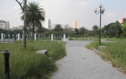 Nhếch nhác công viên trăm tỷ nằm giữa hai quận ở Hà Nội