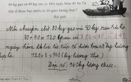 Bài toán tiểu học khiến cả cõi mạng tranh cãi, cô giáo chữa xong cũng không ai hiểu: Tại sao lại ra như vậy?