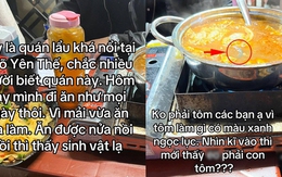 Xôn xao quán vỉa hè nổi tiếng ở Hà Nội bị thực khách phát hiện có rết trong nồi lẩu