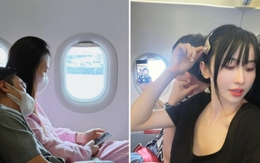 2 vợ chồng đại gia trên cùng chuyến bay nhưng trái ngược: Vợ chồng Cường Đô La giản dị, nhà Minh Nhựa miệt mài check-in