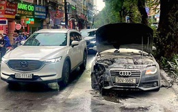 Hà Nội: Xác định nguyên nhân cháy xe Audi trên đường Láng
