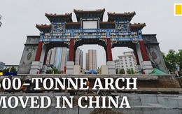 Trung Quốc di chuyển khối kiến trúc nặng 600 tấn chỉ trong 3 ngày mà không cần gỡ dù chỉ một viên gạch ngói