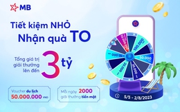 Nhận "quà to" lên tới 50 triệu đồng khi gửi tiết kiệm tại MB