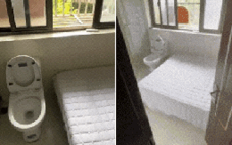 Phòng trọ cho thuê giá 1 triệu gây tranh cãi vì đặt bồn cầu cạnh giường ngủ