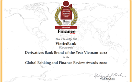 VietinBank - Ngân hàng tiêu biểu về cung ứng sản phẩm phái sinh tại Việt Nam năm 2022