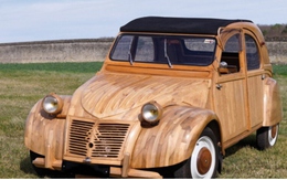 Ảnh chi tiết Citroen 2CV làm hoàn toàn bằng gỗ có giá 225.000 USD