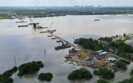 Cận cảnh thi công cầu Nhơn Trạch lớn nhất đường Vành đai 3 TP.HCM