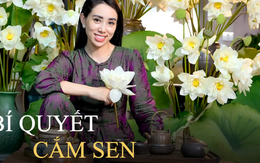 Cách cắm hoa sen tại nhà ai nhìn cũng mê của nữ doanh nhân Hà Thành