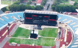 Hình ảnh sân khấu BlackPink ở Mỹ Đình trước ngày đón 67.000 khán giả
