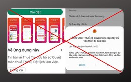Cảnh giác trước thủ đoạn lừa đảo giả mạo các ứng dụng Chính phủ, Tổng cục Thuế