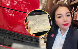 Ô tô bị trầy xước, nữ tài xế sửng sốt khi đọc mẩu giấy cô sinh viên để lại