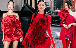 Dàn sao “phủ đỏ" show Đỗ Mạnh Cường tại New York Fashion Week: Lan Ngọc - Hương Giang đọ sắc cùng Miss Universe 2022