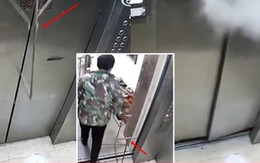 Thang máy phát nổ khi một phụ nữ cố chặn cửa bằng khung sắt