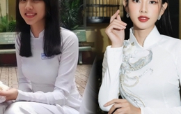 Bất ngờ với hình ảnh diện áo dài hồi cấp 3 của Hoa hậu Nguyễn Thúc Thùy Tiên, nhan sắc cực khác hiện tại