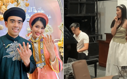 Chồng Tiến sĩ của Á hậu Phương Anh tập đàn piano chuẩn bị thể hiện tài năng trong đám cưới
