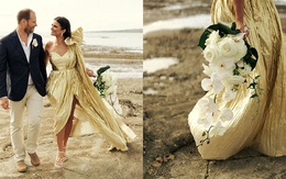 Đám cưới của cặp đôi nên duyên nhờ app hẹn hò: Cô dâu mặc hẳn váy cưới dát vàng