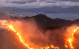 Hơn 100 người dập cháy trên núi Cô Tiên trong đêm, giải cứu 25 người cắm trại