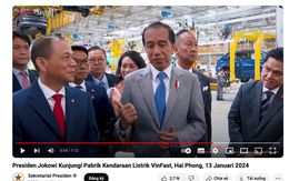 Kênh YouTube của Tổng thống Indonesia đăng video thăm nhà máy VinFast cùng ông Phạm Nhật Vượng: Công bố “đặc quyền” dành cho hãng xe Việt