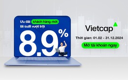 Vietcap ưu đãi khách hàng mới, lãi suất vượt trội 8.9%