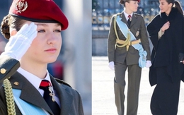 "Nàng công chúa xinh đẹp nhất châu Âu" xuất hiện đĩnh đạc trong bộ quân phục hoàng gia, lần đầu tiên trong đời tham dự sự kiện đặc biệt