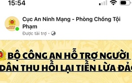 Trang thông tin tên cơ quan công an giúp lấy lại tiền lừa đảo đều là mạo danh