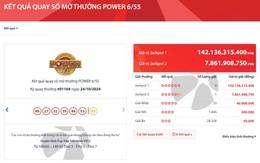 Jackpot 1 của Power 6/55 tiếp tục hướng tới cột mốc 150 tỷ đồng