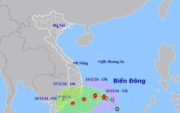 Bão số 10 sẽ đi vào vùng biển Khánh Hòa đến Bình Thuận từ sáng mai