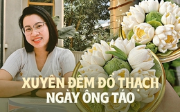 Nghỉ việc văn phòng ở tuổi 35, người phụ nữ học làm mâm lễ bằng rau câu, "trúng đậm" ngày đưa ông Táo