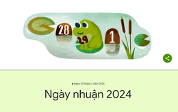 Google Doodle đón năm nhuận, ngày 29/2/2024 với chú ếch dễ thương