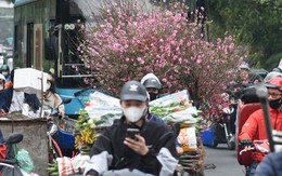 Người dân tranh thủ "mang Tết về nhà" khi đường phố Hà Nội kẹt cứng