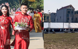 Quang Hải tổ chức đám cưới tại hai địa điểm, dựng rạp siêu hoành tráng ở sân vận động