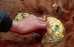 Công nhân phát hiện tảng đá xanh mạ vàng kỳ lạ, tức tốc báo người: Đào sâu 10m, ai nấy đều thất kinh