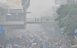 Hà Nội ô nhiễm không khí nhất thế giới sáng nay, cả thành phố chìm trong màn sương mù dày đặc