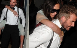 Góc chồng nhà người ta: David Beckham cõng vợ ra về sau khi tan tiệc vào lúc 2h30 sáng, quan tâm đến từng chi tiết nhỏ