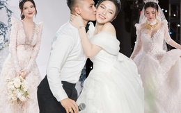 Hé lộ mức giá của 6 mẫu váy cưới mà cô dâu Chu Thanh Huyền từng mặc