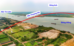 "Siêu cầu'' gần 8.300 tỷ bắc qua sông Hồng, rộng 8 làn xe, nối Bắc Từ Liêm với huyện Đông Anh (Hà Nội) dự kiến vận hành vào năm 2028