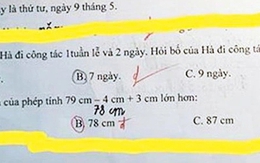 Con làm 78 > 75 bị gạch sai, đáp án "đúng" cô giáo đưa ra sau đó khiến cộng đồng mạng phẫn nộ