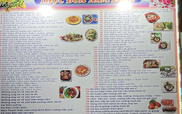 Thực đơn "khổng lồ" của một nhà hàng ở Bình Định gây sốt mạng xã hội