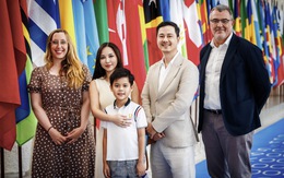 Hannah Olala cùng chồng và con trai tới thăm trụ sở UNICEF tại Thụy Sĩ: Một hành động nhỏ, có thể thấy phương pháp giáo dục con tuyệt vời!