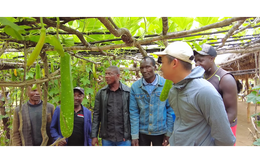 Phó Chủ tịch cùng Bí thư huyện về thăm trang trại của team Quang Linh châu Phi, 'đứng hình' trước giàn củ quả độc lạ từ Việt Nam