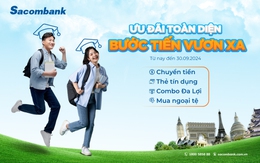 Sacombank miễn 100% phí chuyển tiền du học