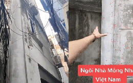 Ngôi nhà Hà Nội được cho là mỏng nhất Việt Nam với mặt tiền chỉ bằng 2 gang tay