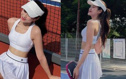 Đỗ Hà nhập cuộc bộ môn pickleball, thả dáng trên sân mà ai cũng trầm trồ