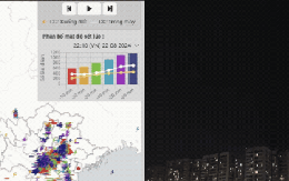 Hơn 1.000 cú sét đánh xuống khu vực miền Bắc trong 1 giờ đồng hồ