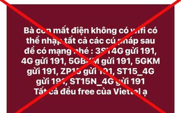 Sự thật thông tin lan truyền trên MXH, hướng dẫn người dân vùng lũ soạn tin gửi 191 để có wifi miễn phí