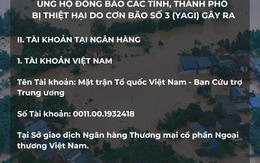 Muốn hỗ trợ đồng bào bị thiên tai, quyên góp qua những số tài khoản nào?