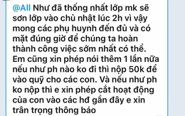 Xôn xao tin nhắn Ban phụ huynh yêu cầu các phụ huynh đi sơn lớp, không đi thì đóng 50.000 kèm theo lời "đe nẹt"?