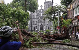 Hà Nội tan hoang sau khi bão số 3 quét qua