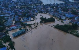 Toàn cảnh khu vực ở Thái Nguyên chìm trong biển nước Toàn cảnh khu vực ở Thái Nguyên chìm trong biển nước