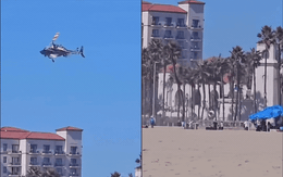 Kinh hoàng trực thăng mất kiểm soát lao thẳng xuống bãi biển đông nghẹt ở Mỹ, nhiều người trên mặt đất cũng không thoát "kiếp nạn"